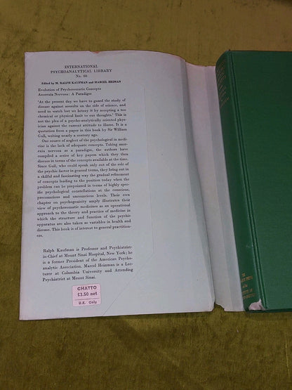 Evolution of Psychosomatic Concepts : Anorexia Nervosa (1965) [Hogarth Press] Hb3