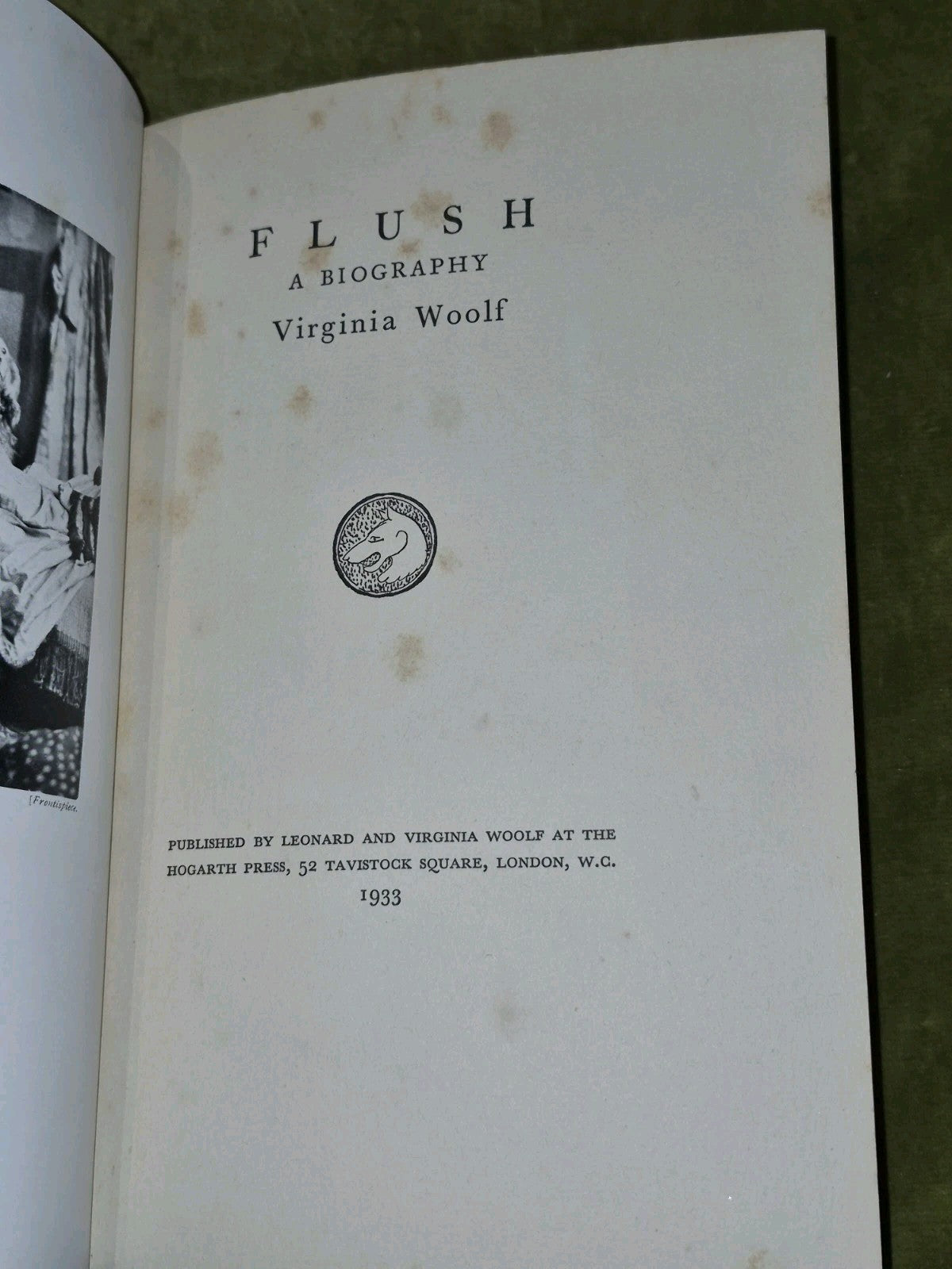 Flush by Virginia Woolf 1933 first UK edition first printing HB6