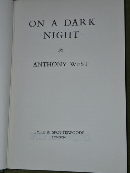 On A Dark Night Anthony West First Edition 1949  Dustjacket5