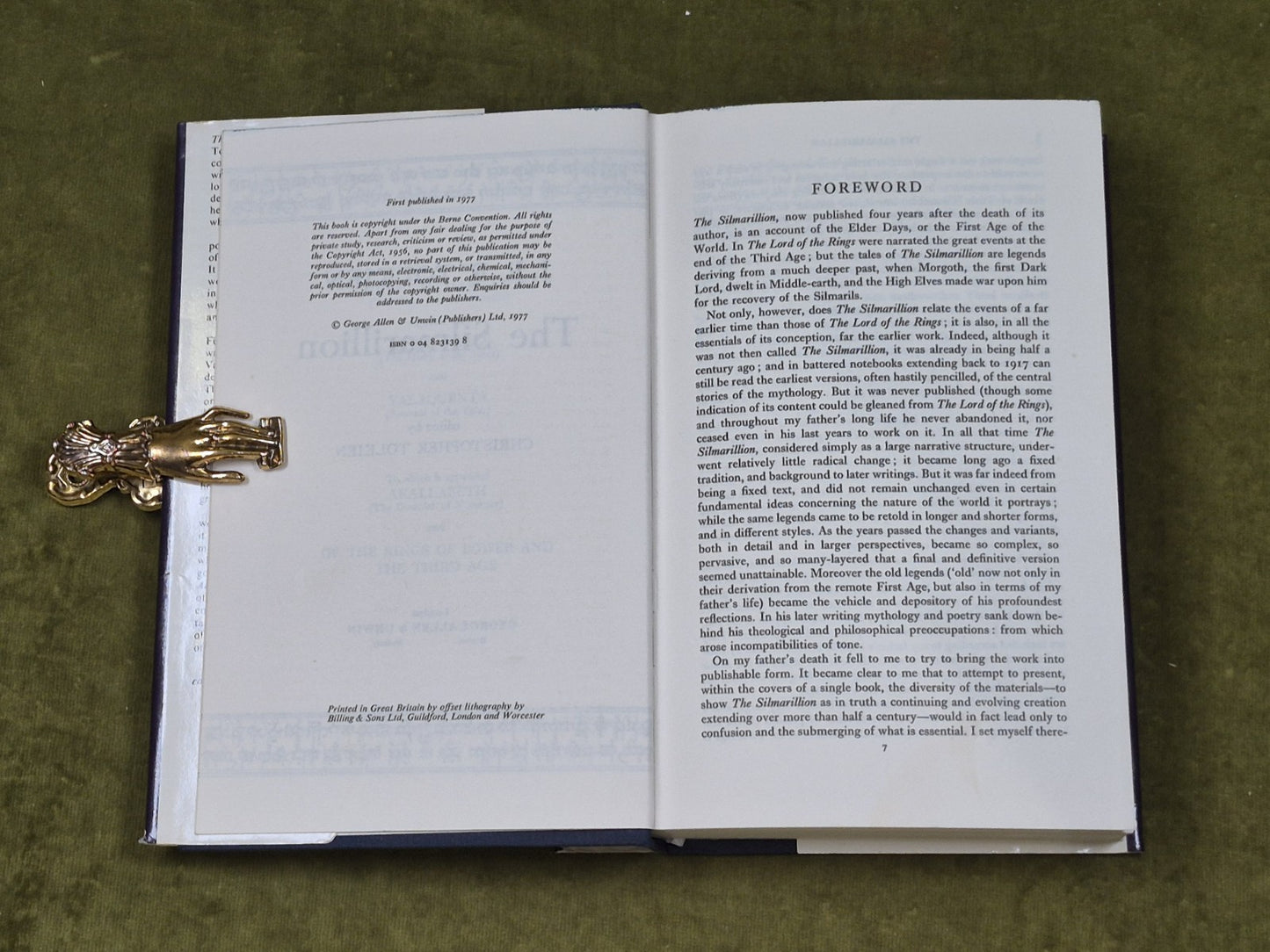 The Silmarillion, J. R. R. Tolkien, First Edition (1977) George Allen & Unwin5
