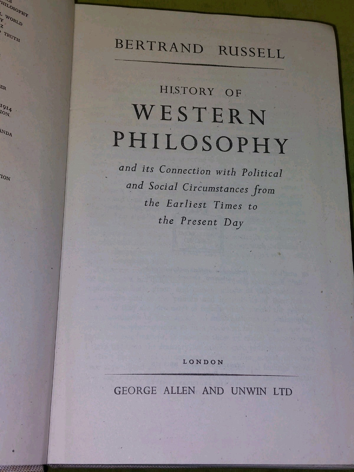 A History Of Western Philosophy Bertrand Russell (1946) First Edition4
