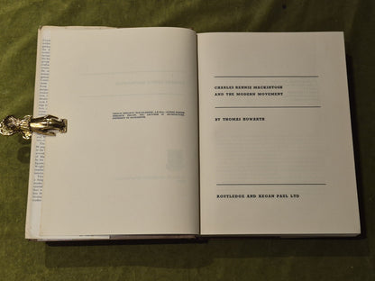 Thomas Howarth - Charles Rennie Mackintosh & the modern movement  1952 1st Edit.3