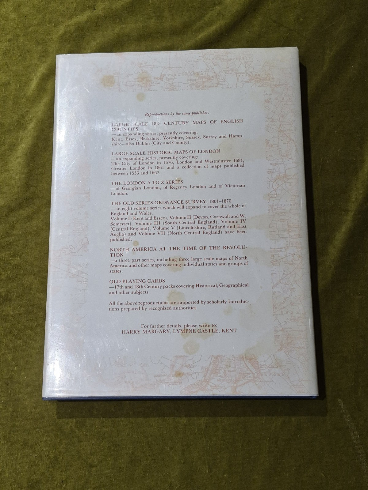 Old Series Of Ordnance Survey Maps Of England and Wales Vol 8 VIII HB DJ 19911