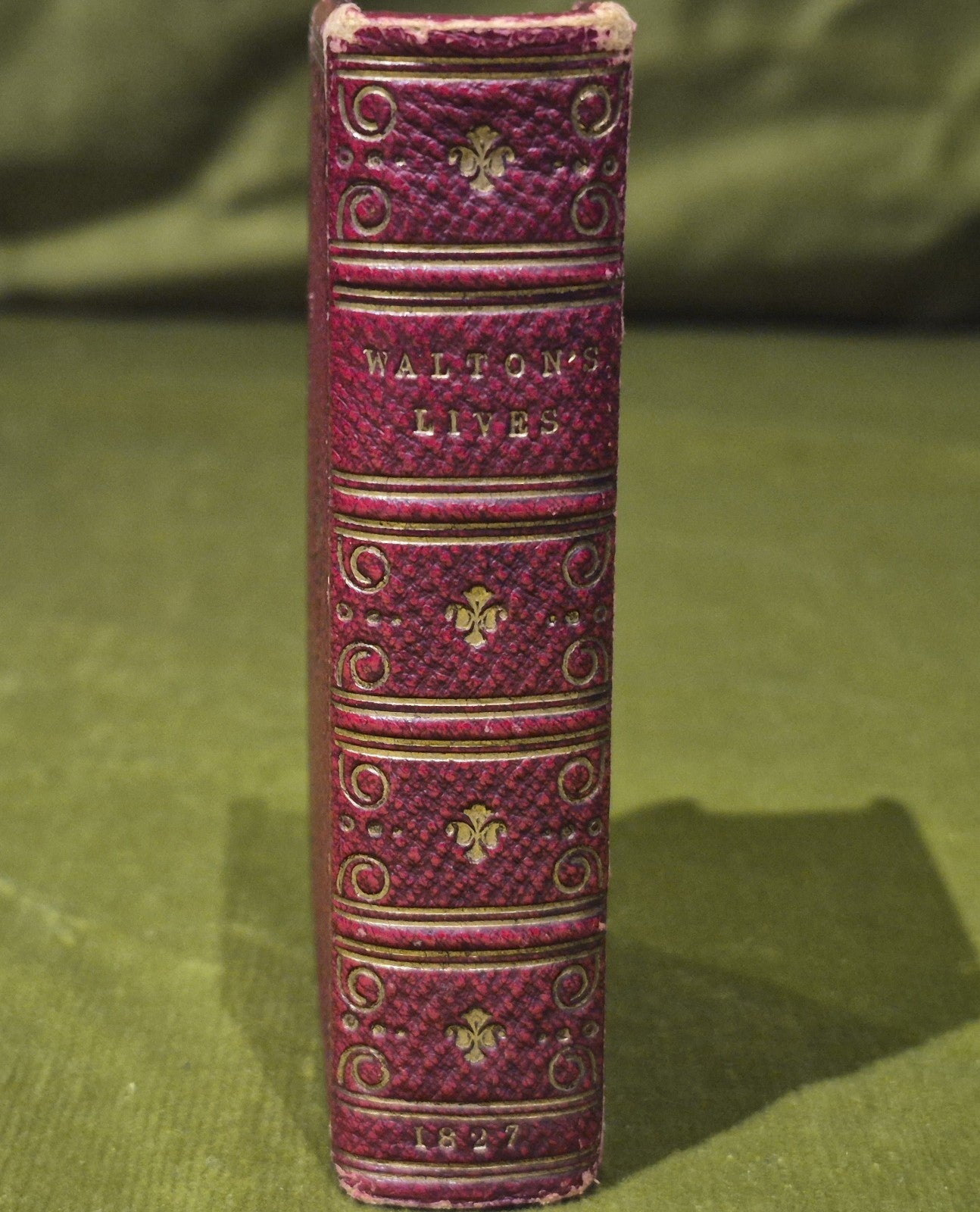 1827 Izaac Walton's Lives John Donne etc Miniture Leather Fine Binding R. Nelson2