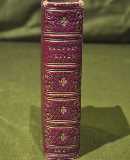1827 Izaac Walton's Lives John Donne etc Miniture Leather Fine Binding R. Nelson2