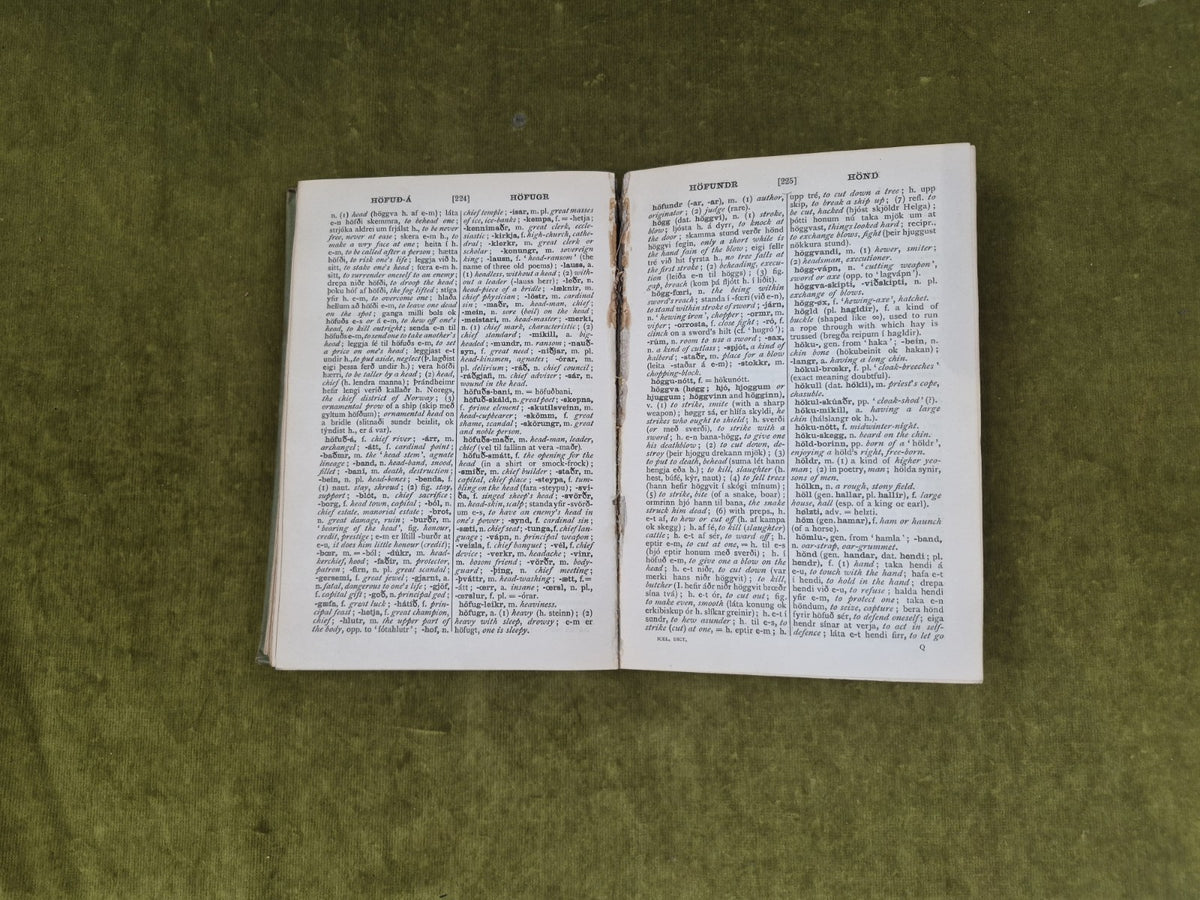 A Concise Dictionary of Old Icelandic - Geir T. Zoega 1910 Oxford 1st Edition 6