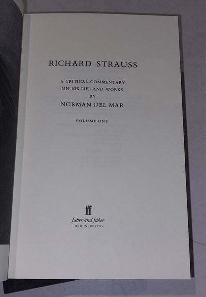 Rochard Strauss: A Critical Commentary.. Norman Del Mar (1986) [3 Vols Set] Pb6