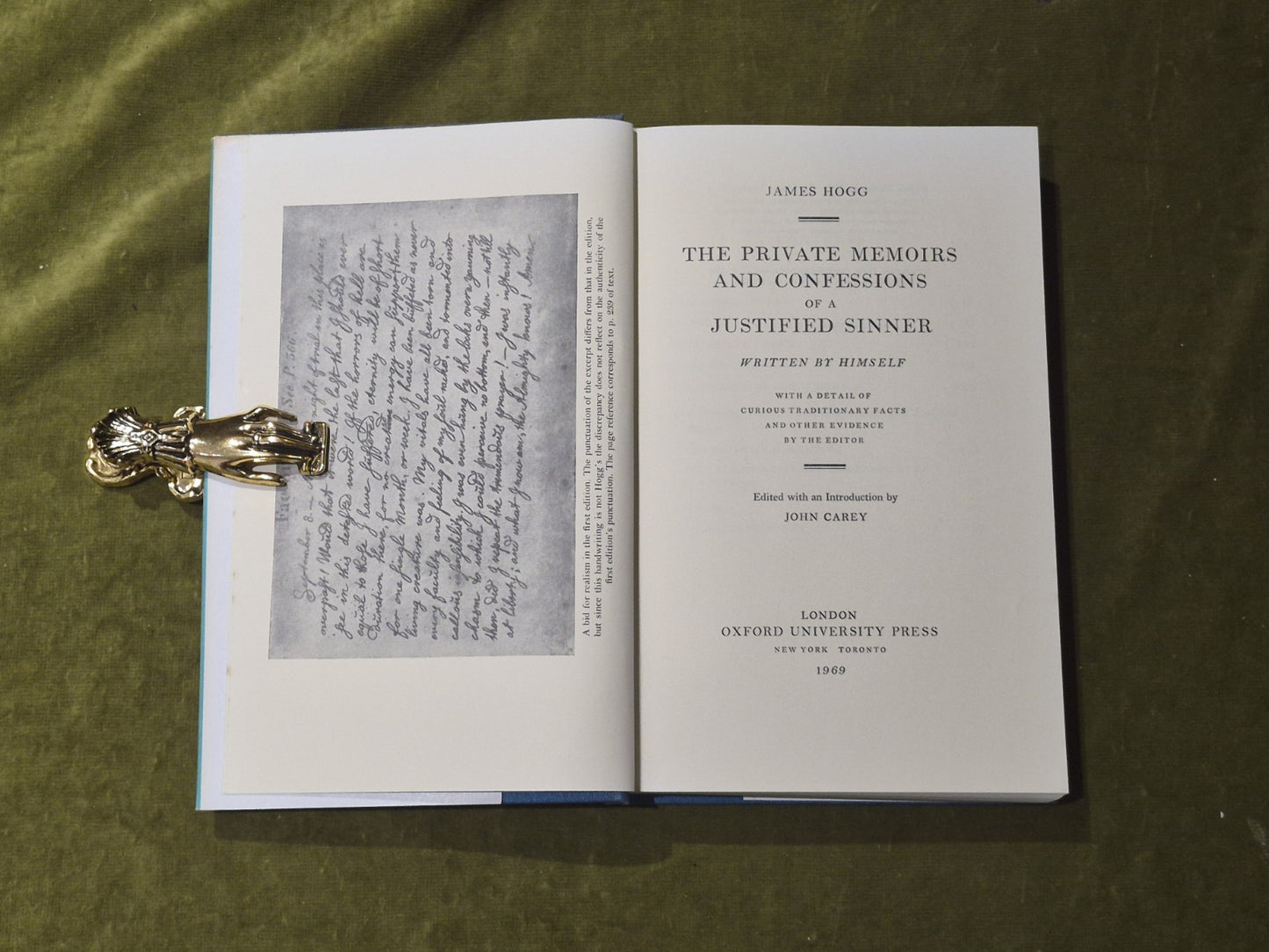 The Private Memoirs and Confessions of a Justified Sinner - James Hogg Oxford DJ4