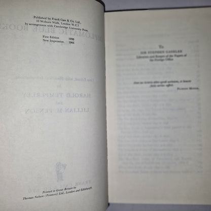A Century of Diplomatic Blue Books, 1814-19142