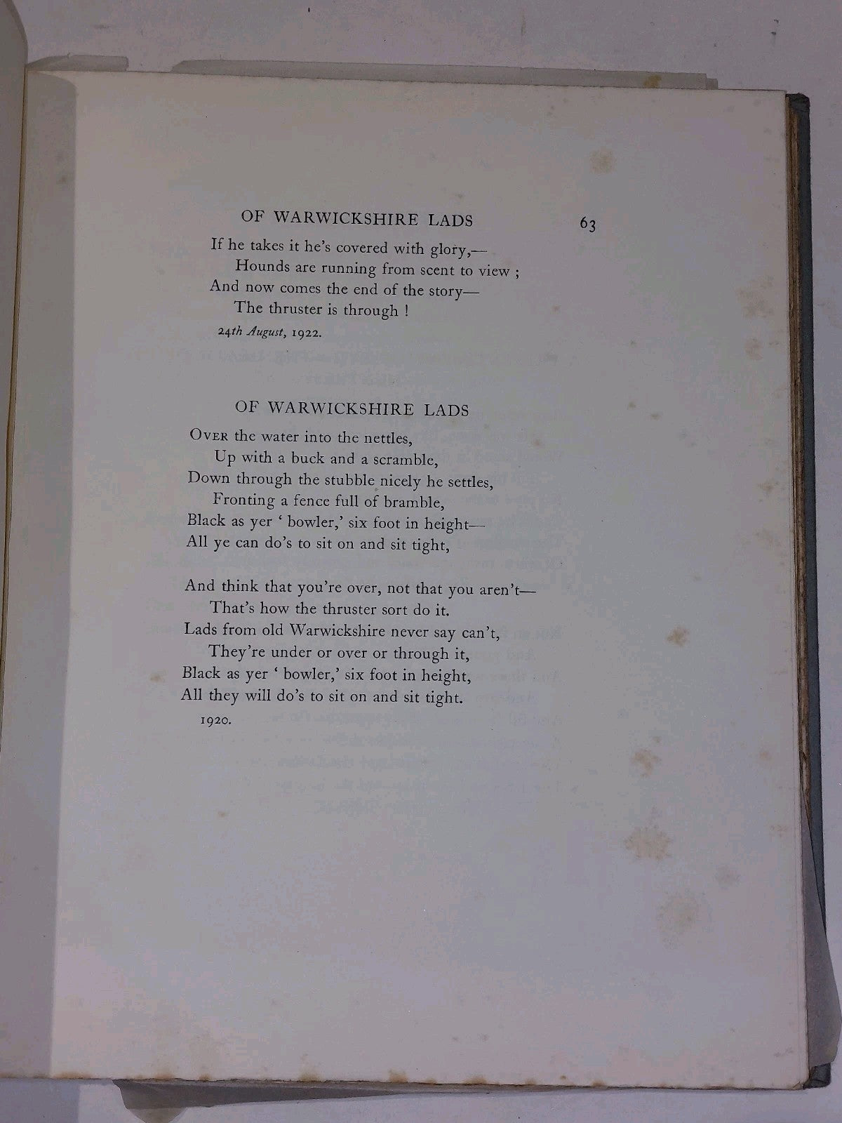 1926 Subscriber’s 1st Hunting Racing Coaching Boxing Ballads by Fothergill 3