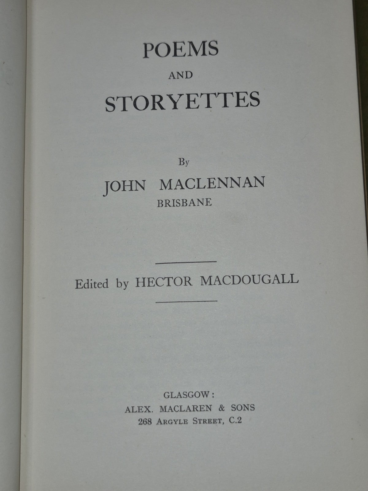 Duanagan Agus Sgeulachdan Beaga John Maclennan Storyettes 19375
