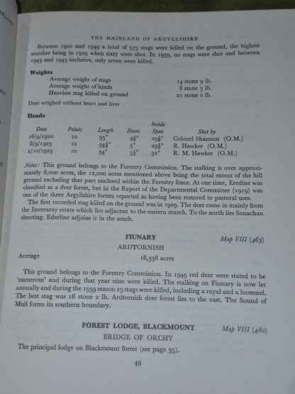 The Deerstalking Grounds Of Great Britain And Ireland, Whitehead, 19608