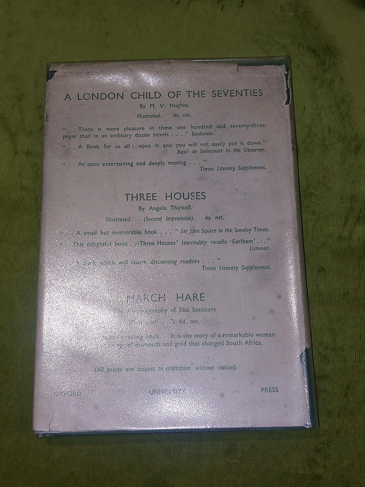 Vivians by Mary Vivian Hughes First Edition 1935 [Oxford University Press] Hb2