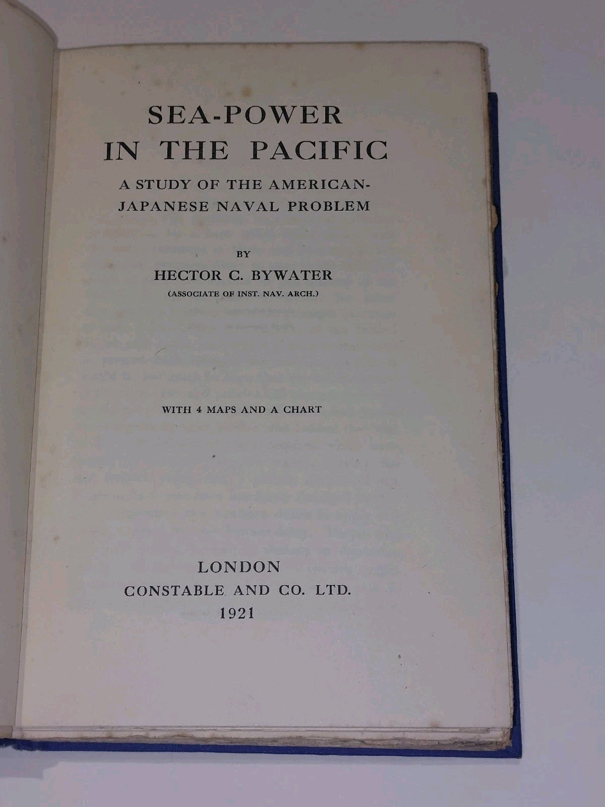 SeaPower In The Pacific (1921) [Constable & Company) Hb Book2