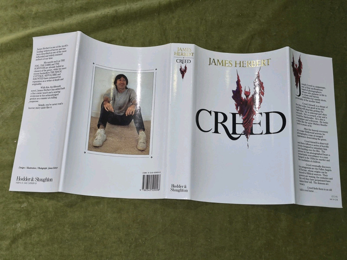 Creed - SIGNED by James Herbert , Hodder & Stoughton 1990 1st HB DJ3