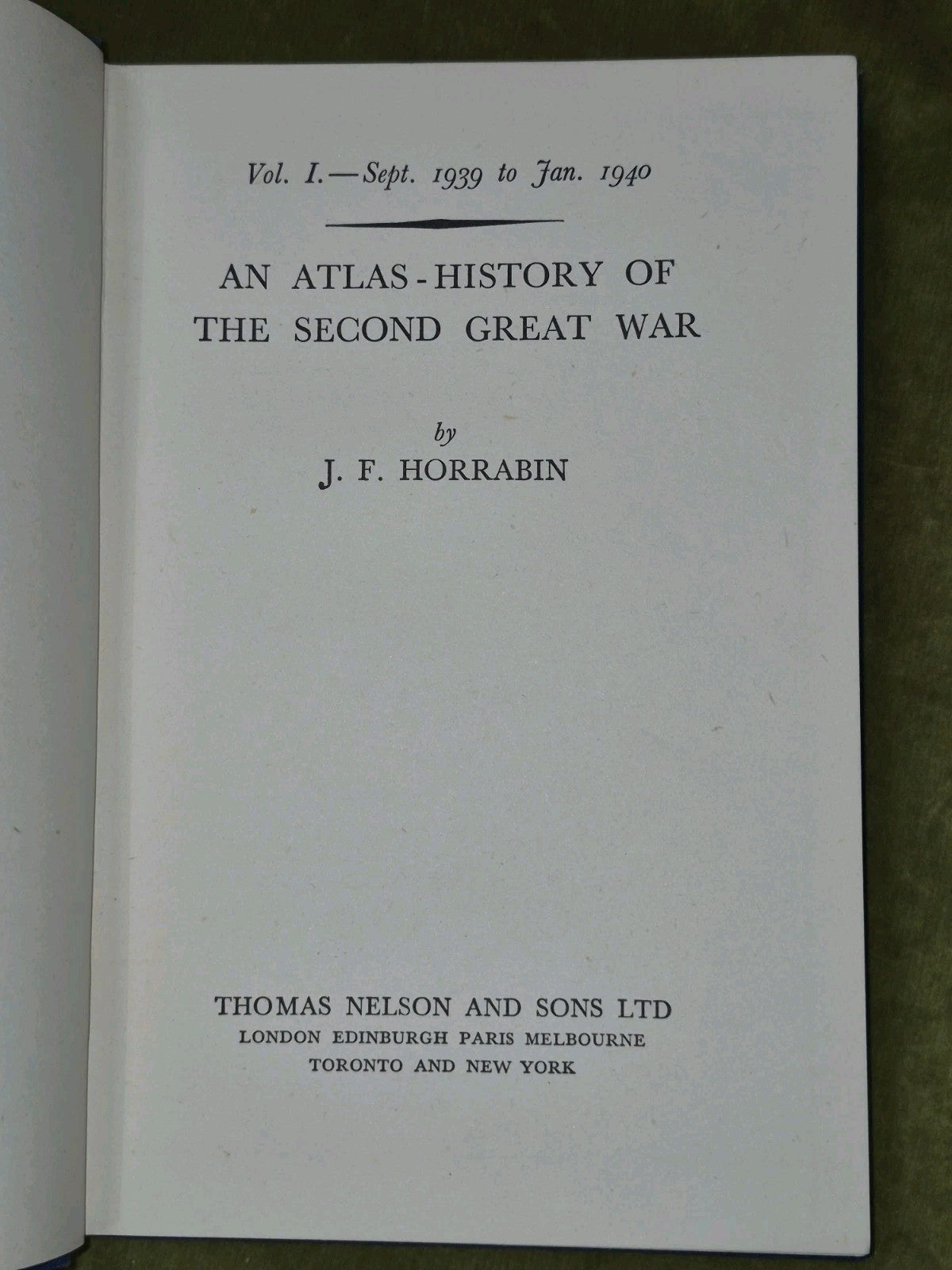 An Atlas History of the Second Great War Horrabin Vols 1-7 Thomas Nelson and Son4