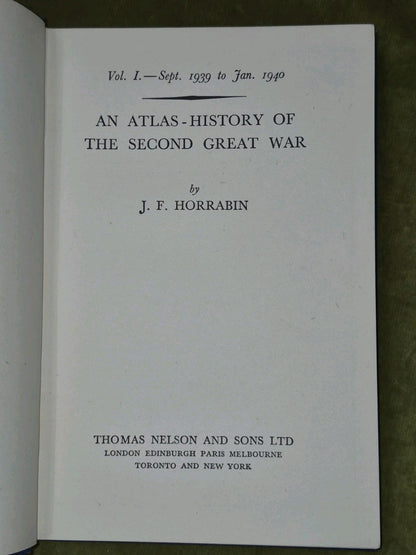 An Atlas History of the Second Great War Horrabin Vols 1-7 Thomas Nelson and Son4