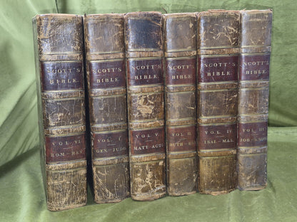 Thomas Scott's Bible Commentary Old and New Testaments 1826 Seeley 6 Volume Set1
