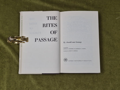 THE RITES OF PASSAGE by Arnold Van Gennep , Routledge 1960 1st HB DJ3