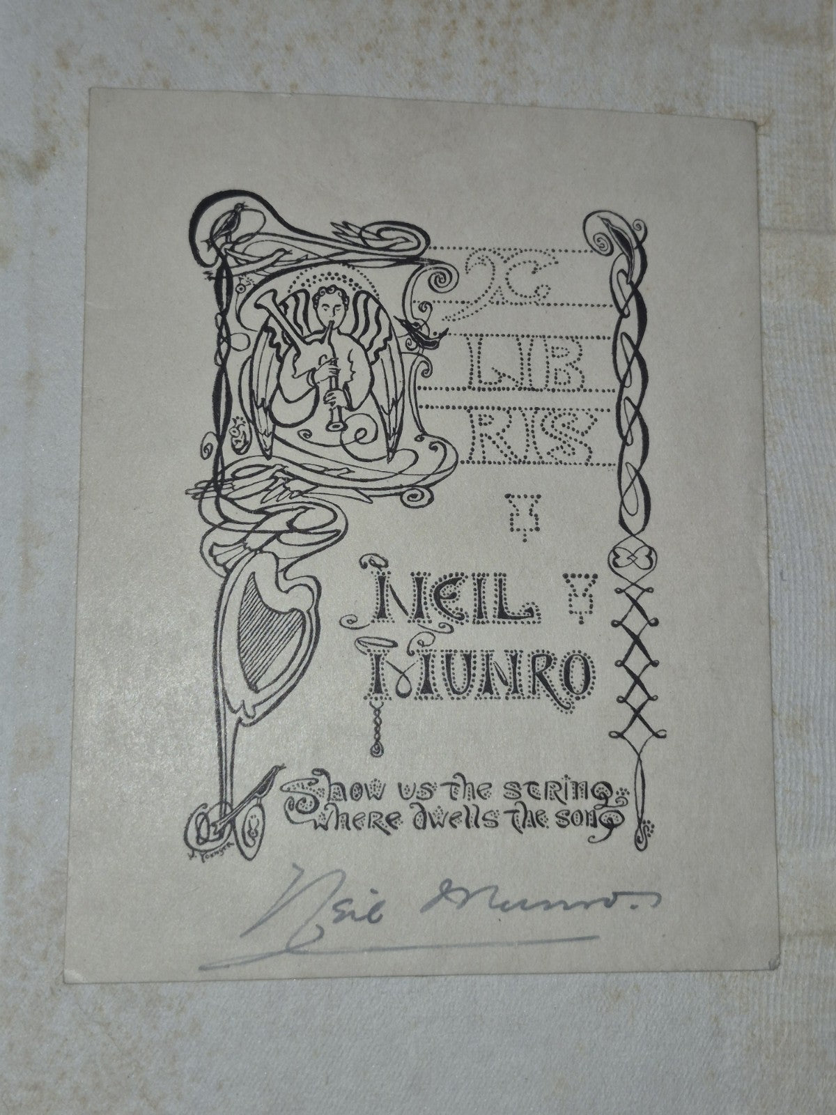The Lost Pibroch - Neil Munro SIGNED Authors Ex-Libris - William Blackwood 19233