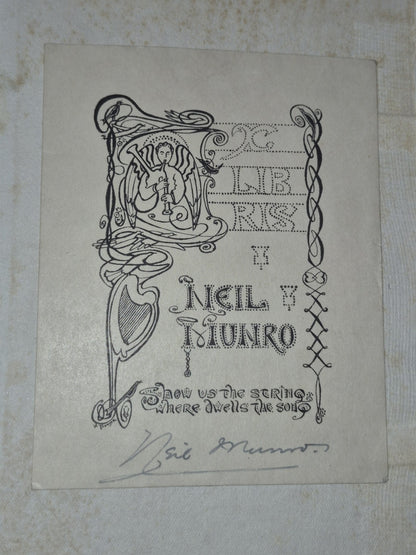 The Lost Pibroch - Neil Munro SIGNED Authors Ex-Libris - William Blackwood 19233