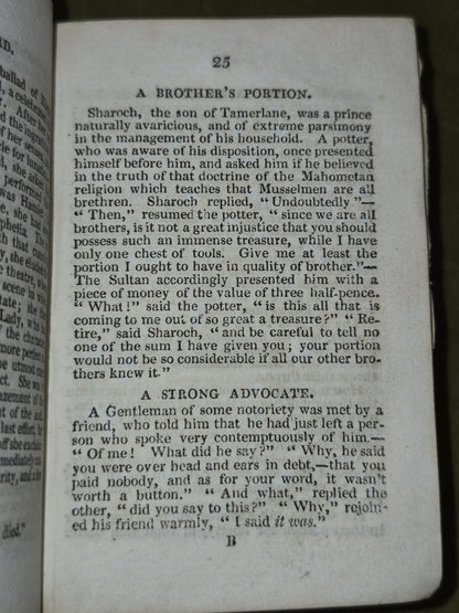 The Nonpareil Cabinet of Anecdote & Wit Miniature James Lumsden Glasgow 18249