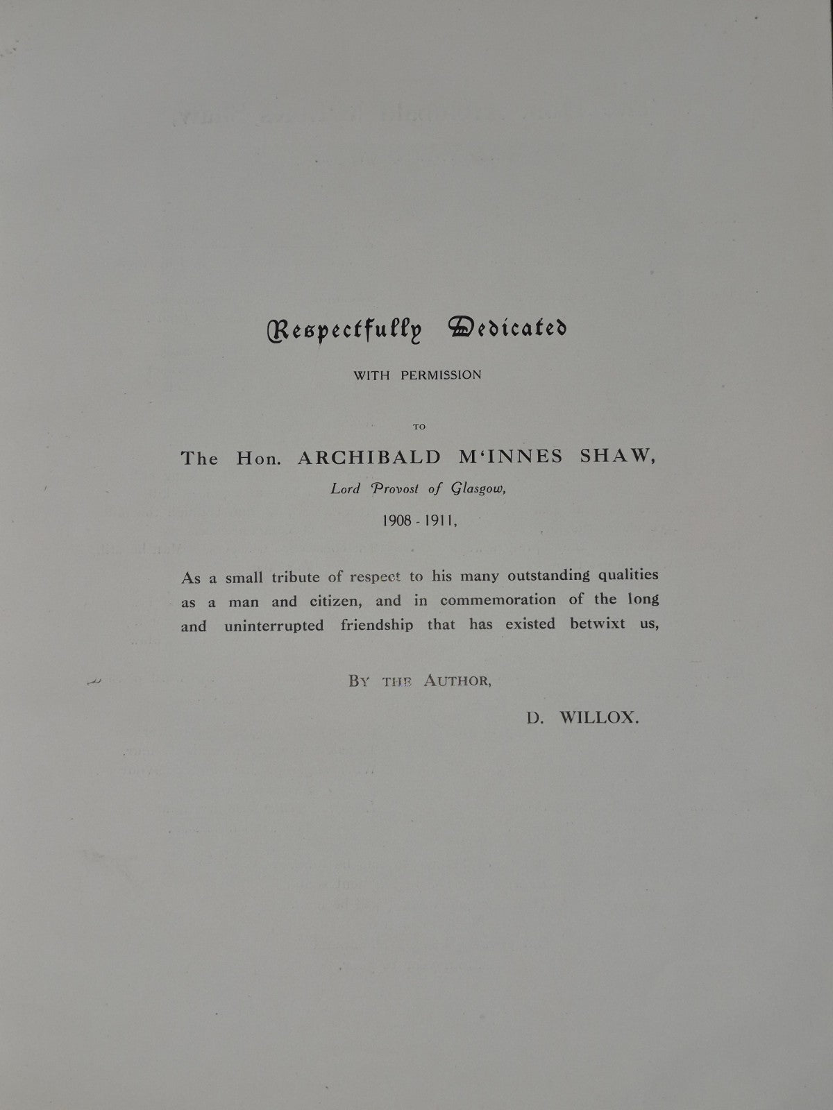 Members of the Glasgow Corporation 1907-1910 Poetical Sketch David Willox 4