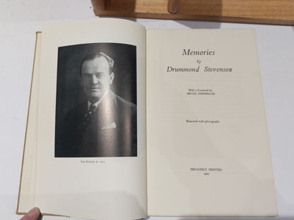 Memories by Drummond Stevenson, Privately Printed 19622