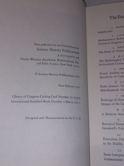 Science medicine and society in the Renaissance (1972) Allen Debus With Slipcase8