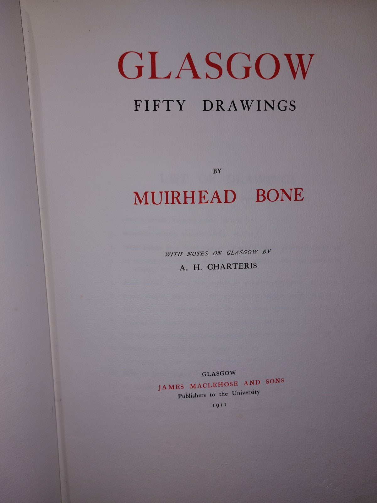 Glasgow Fifty Drawings by Muirhead Bone (1911) Limited Special Edition T R Annan3