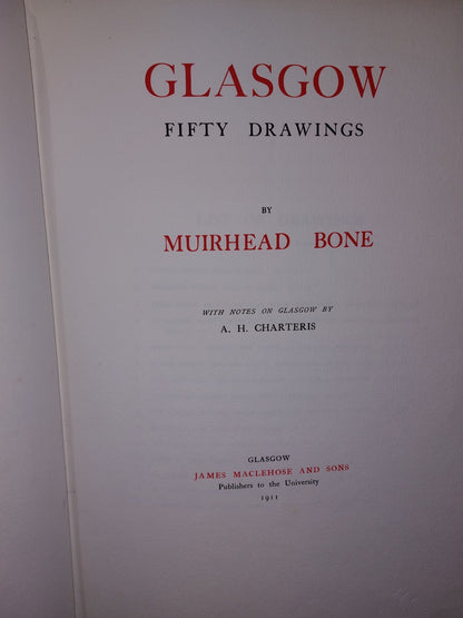 Glasgow Fifty Drawings by Muirhead Bone (1911) Limited Special Edition T R Annan3