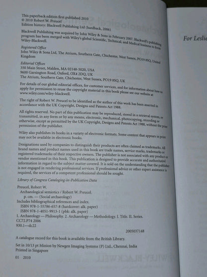 Archaeological Semiotics Paperback Robert W. Preucel (2010)3