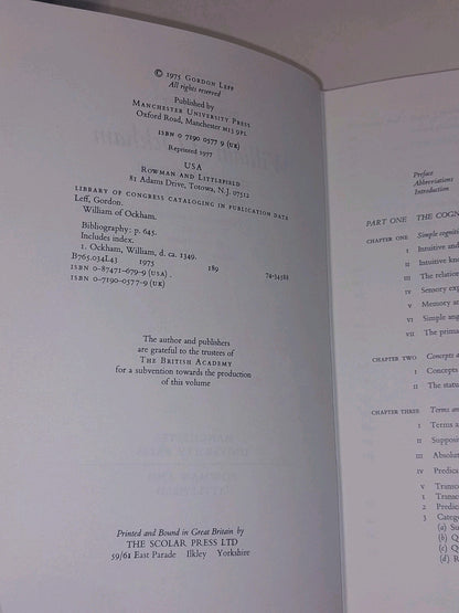 William Of Ockham : Metamorphosis Of Scholastic Discourse (1977)  Gordon Leff Hb3