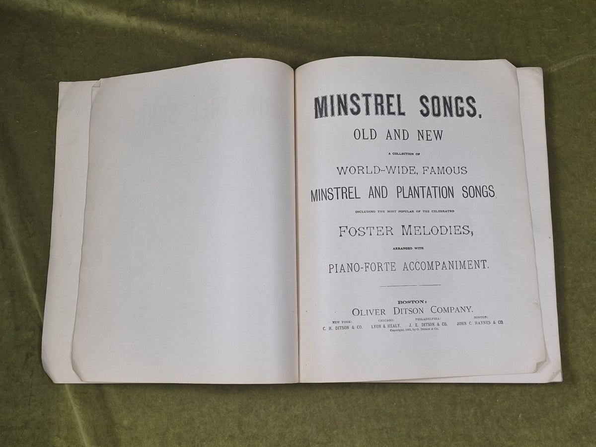 Minstrel Songs Old and New Oliver Ditson Company 1882 Paperback3