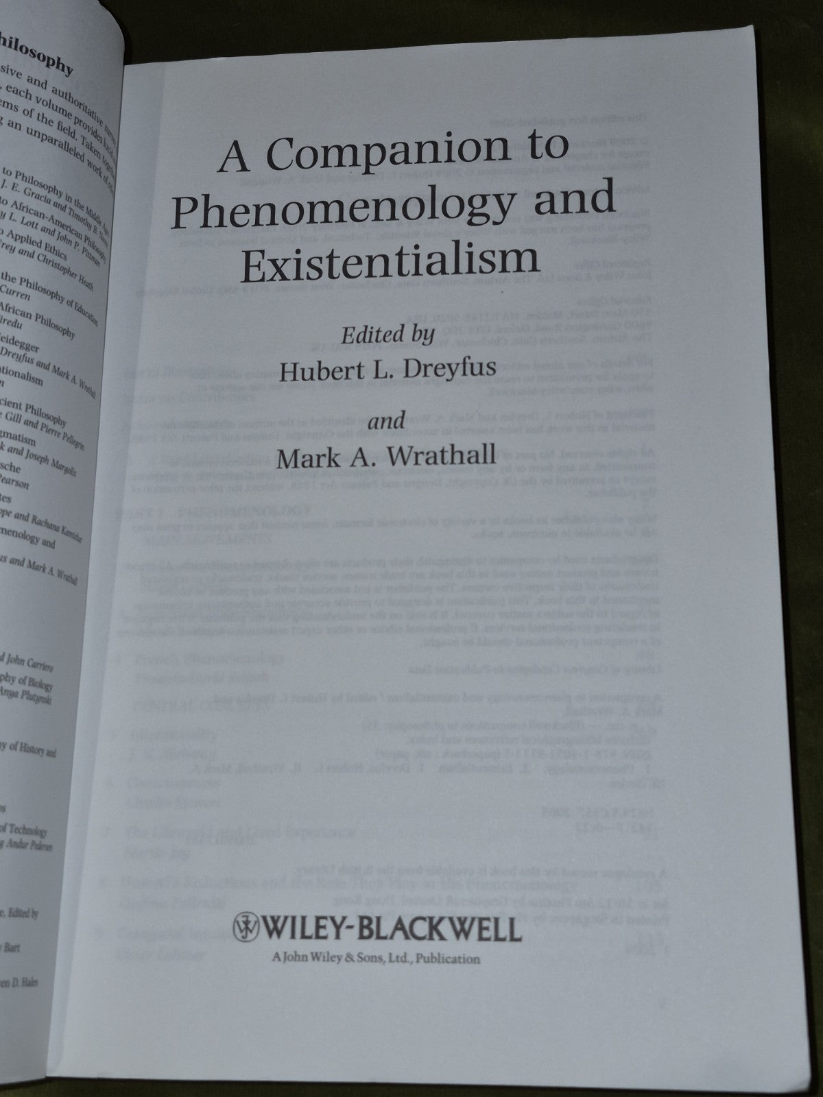 A Companion to Phenomenology and Existentialism (2009) Dreyfus, Wrathall3