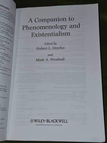 A Companion to Phenomenology and Existentialism (2009) Dreyfus, Wrathall3