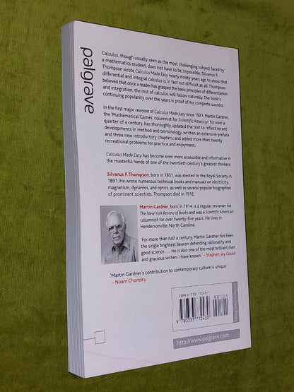 Calculus Made Easy by Silvanus P Thompson (1998)1
