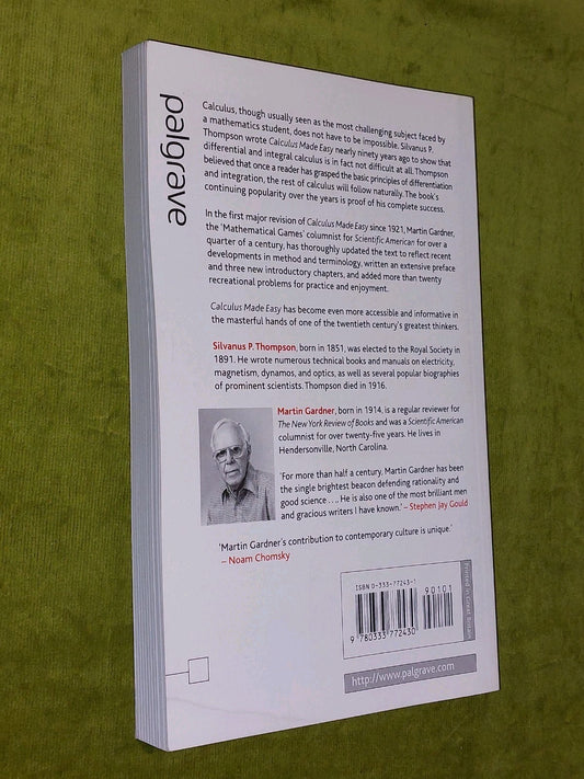 Calculus Made Easy by Silvanus P Thompson (1998)1