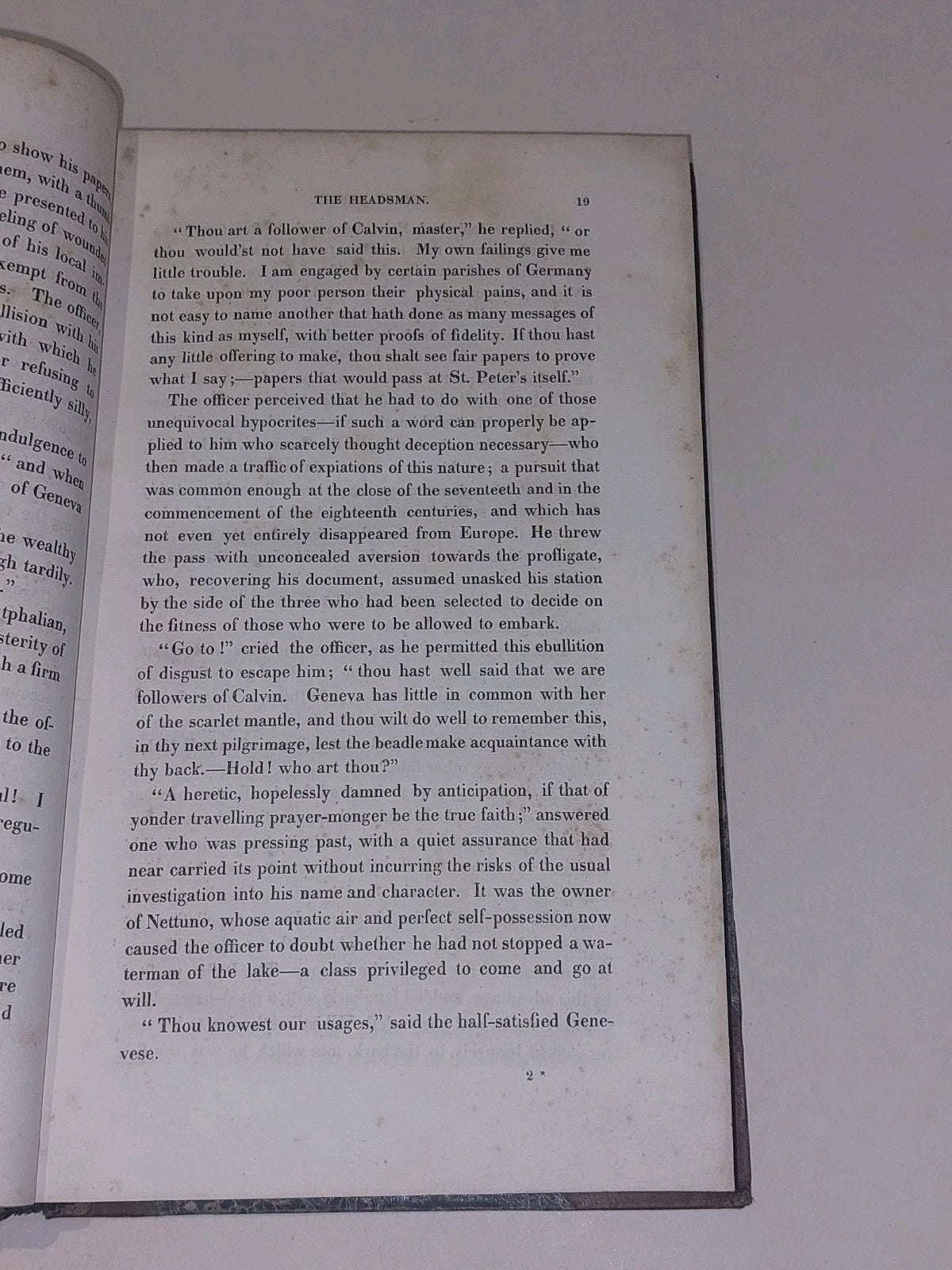 The Headsman By Fenimore Cooper (1833) Quarter Leather Hb4
