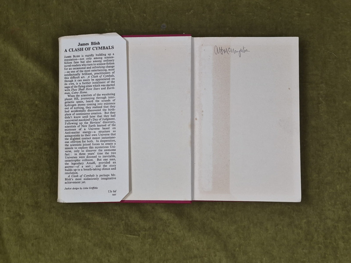 A Clash of Cymbals - James Blish scarce 1959 1st ed with dust jacket2