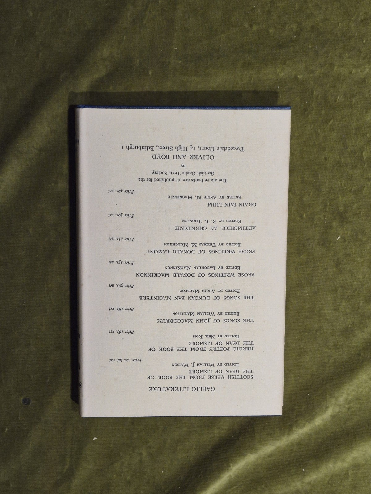Gaelic Songs Of Mary Macleod Edited By J. Carmichael Watson 19651