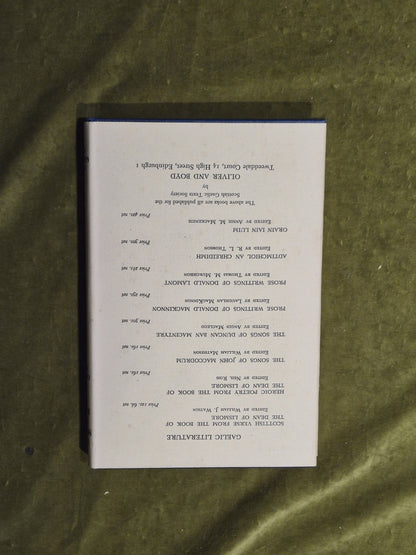 Gaelic Songs Of Mary Macleod Edited By J. Carmichael Watson 19651