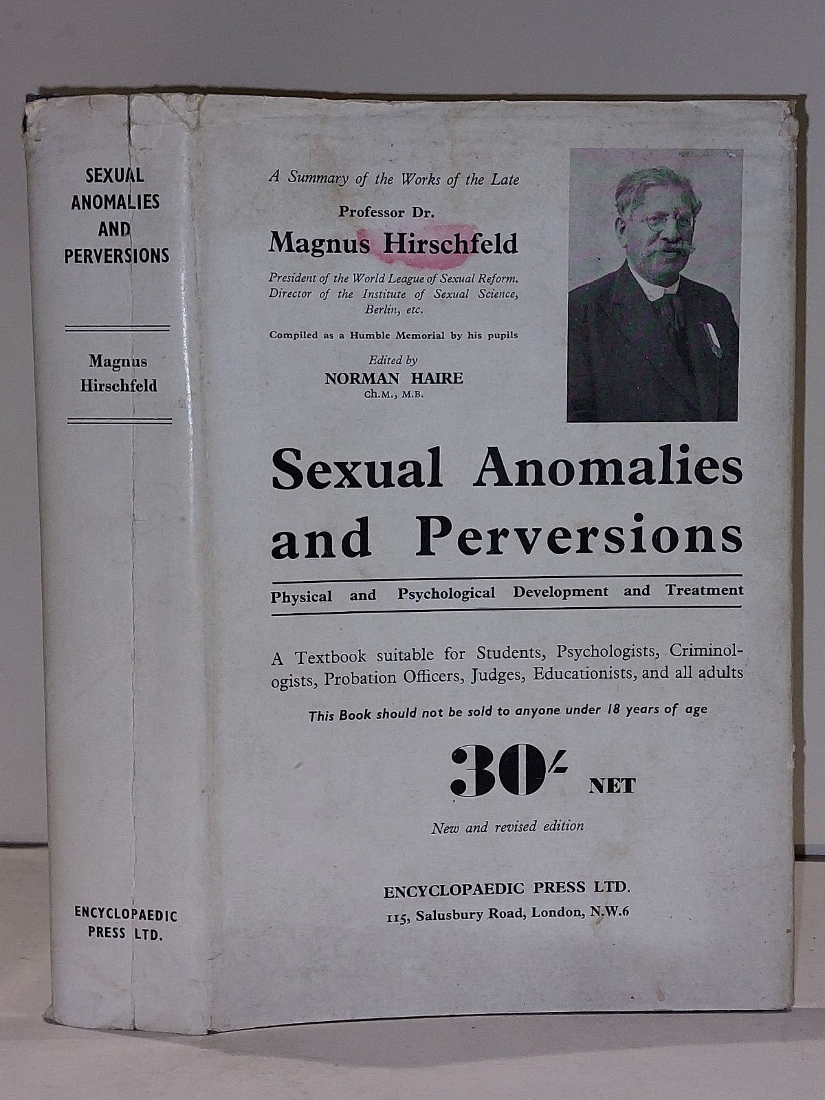 Sexual Anomalies and Perversions by Prof Dr Magnus Hirschfeld, Hardback (1953)0