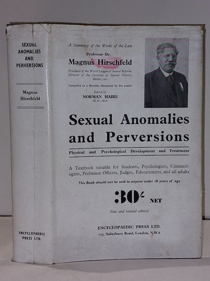 Sexual Anomalies and Perversions by Prof Dr Magnus Hirschfeld, Hardback (1953)0