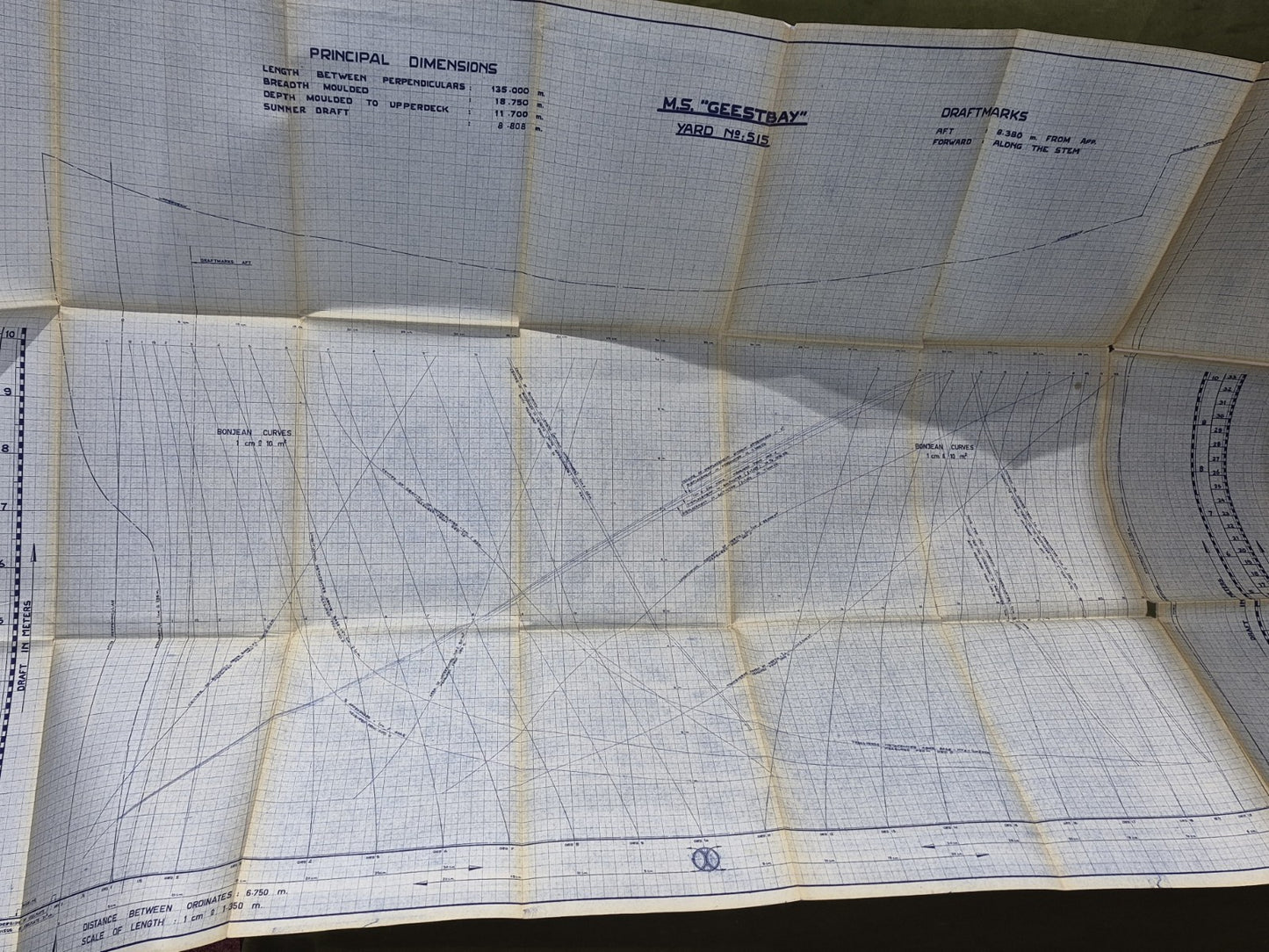 M. S. "Geestbay" Ship Calibration Scales and Trim and Stability Particulars Book18