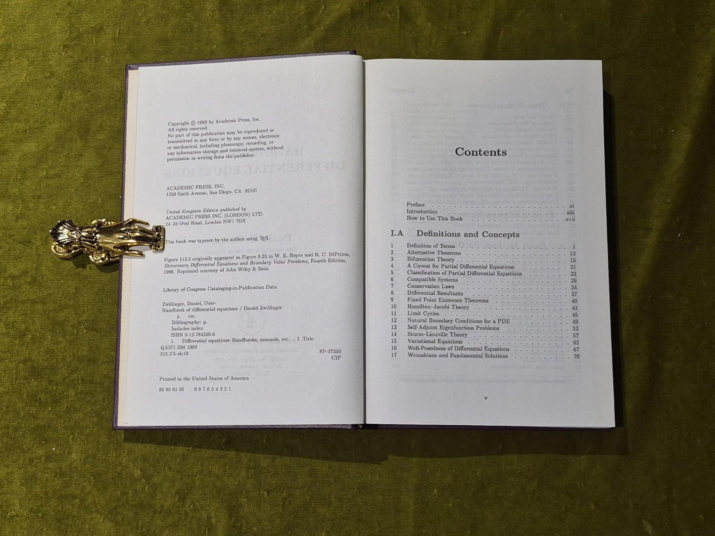 Handbook of Differential Equations by Daniel Zwillinger - Academic Press 19895