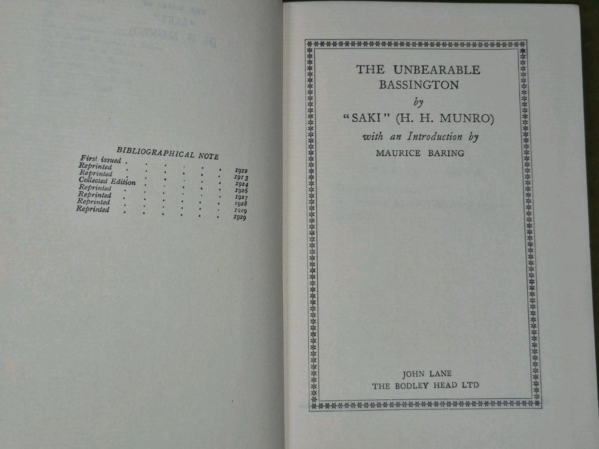 Saki Munro Bodley Head Super Beasts Bassington Westminster Alice Toys 19277