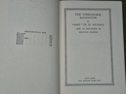 Saki Munro Bodley Head Super Beasts Bassington Westminster Alice Toys 19277