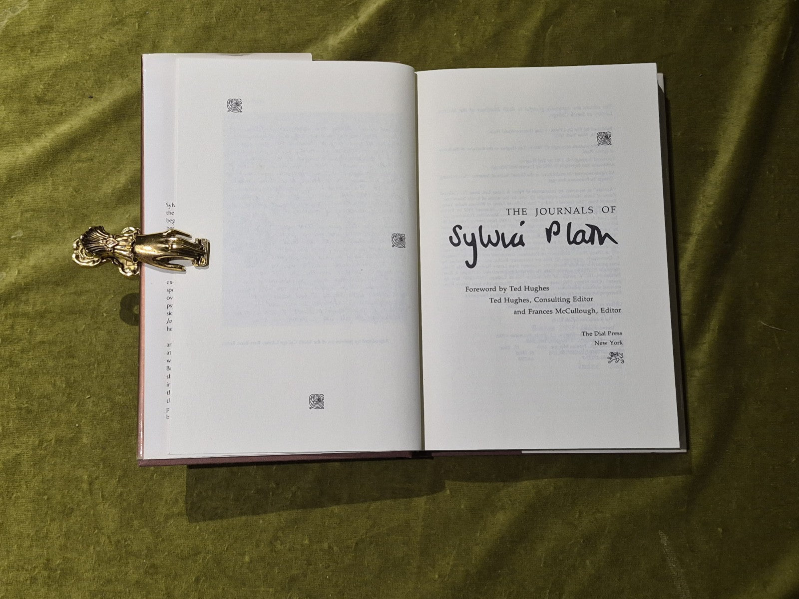 The Journals Of Sylvia Plath 1950-1962 - the Dial Press 1982 HB DJ4