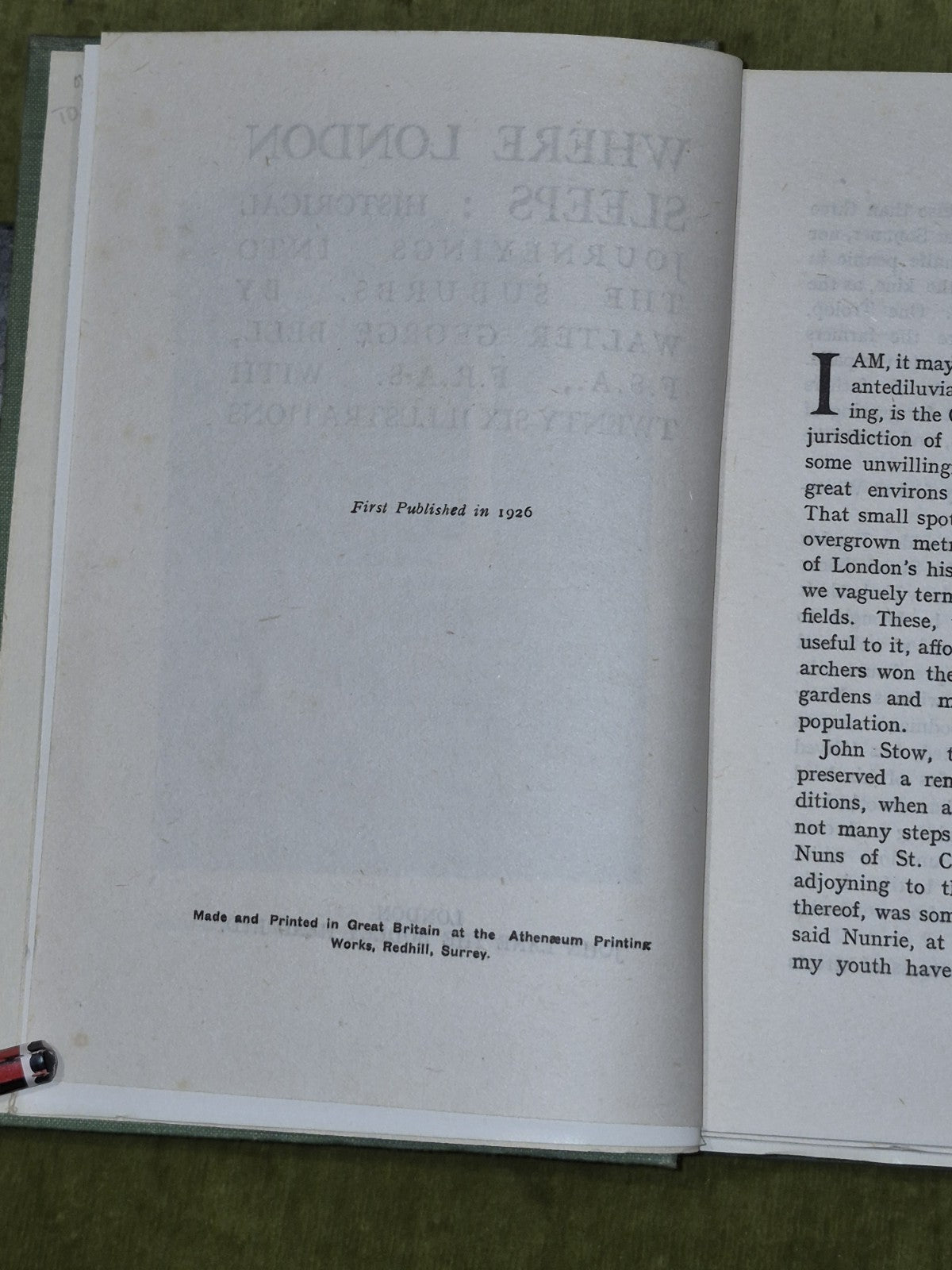 Where London sleeps By Walter George Bell - 1st Ed (1926) Hb Book 5